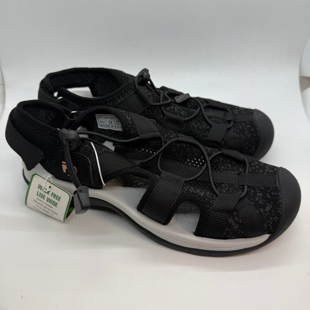 DANNTO Athletic Fisherman Sandals Men's Shoes US 7.5 Black Closed Toe 8240